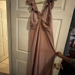 Elegant Pink Ruffle Dress